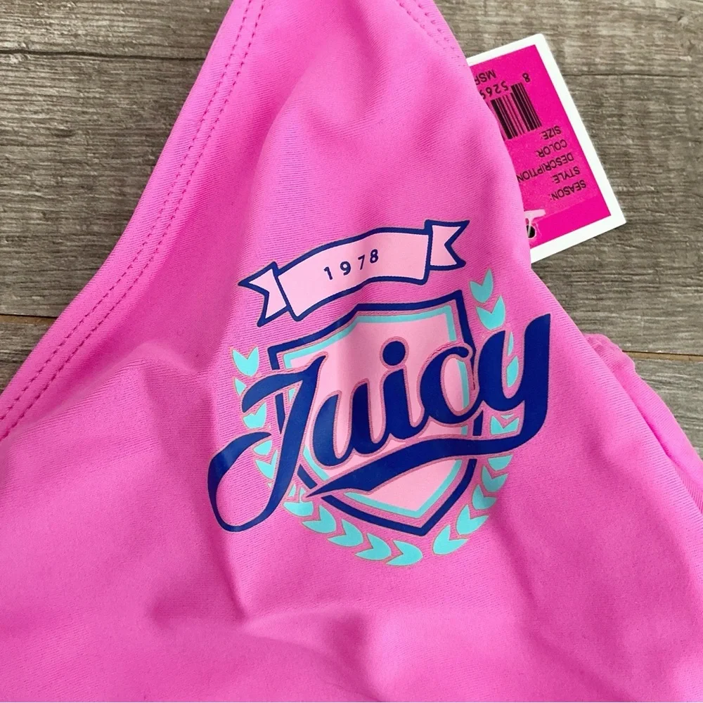 New Girls Juicy Couture Pink Bikini Set Size 16